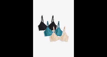 Niet-gevulde T-shirt bh (set van 3) met beugels