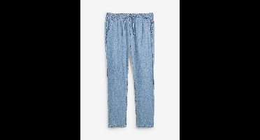 Instapjeans met linnen regular fit, straight