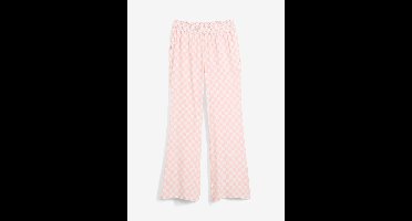 Geruite Marlene Dietrich broek van soepele viscose