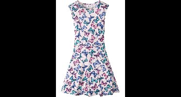 Meisjes jersey jurk met vlinderprint