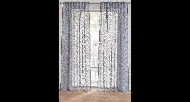 Transparant gordijn in linnen look (1 stuk)