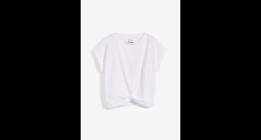 Kort T-shirt met knoopeffect