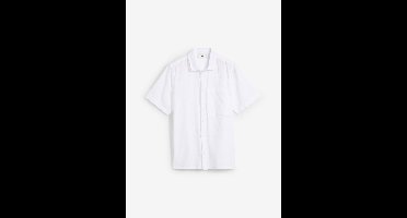 Overhemd met korte mouwen in een luchtige linnenmix