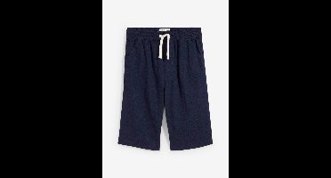 Instapshort van een luchtige linnenmix, regular fit