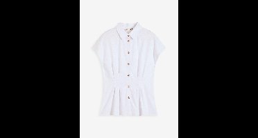 Blouse met korte mouwen in een luchtige viscosemix