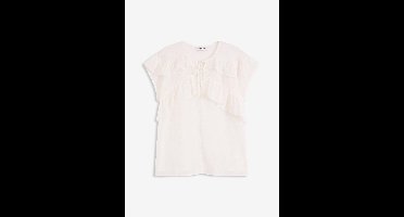 Blouse van chiffon met volants