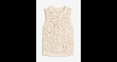 Gebreide ajour top met lurex