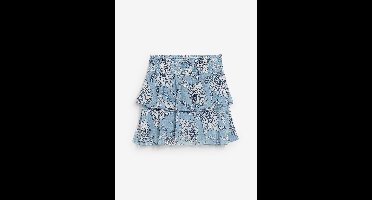 Strokenrok van gestructureerde chiffon