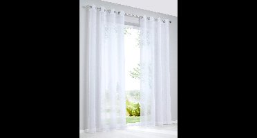 Gordijn van fijne batiststructuur (1 stuk)