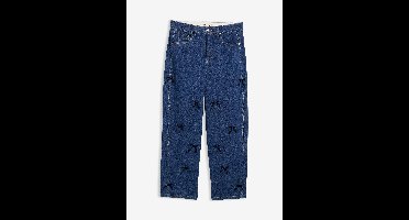 Barrel jeans met comfortband, high waist