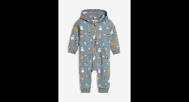 Baby sweat jumpsuit met capuchon van biologisch katoen