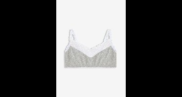 Bralette zonder beugels, met katoen en kant