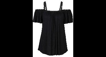 Cold shoulder shirt met kant