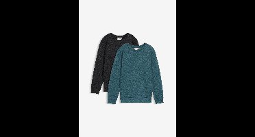 Sweatshirt van zachte katoenmix (set van 2)