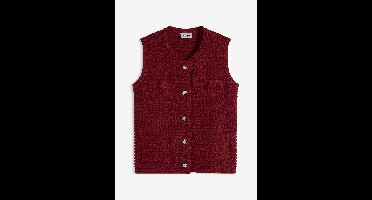 Gebreid vest met viscose