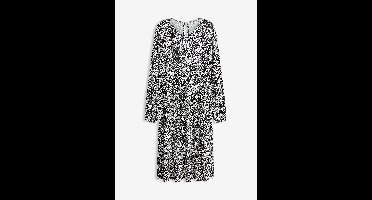 Midi jurk van viscose-mix