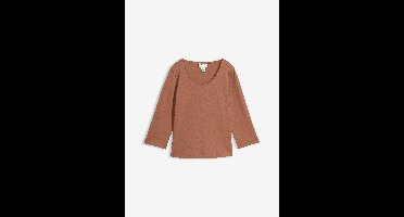 Heavy jersey shirt met 3/4 mouwen van puur biologisch katoen