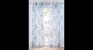 Gordijn met golfmotief (1 stuk)