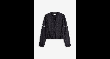 Longsleeve van gestructureerde crêpe