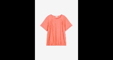 Blouse met korte mouwen van zachte viscose