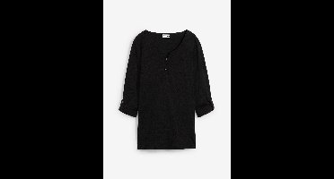 Shirt met knoopsluiting van biologisch katoen