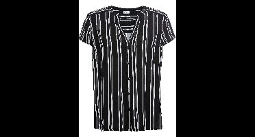 Blouse van viscose met korte mouwen