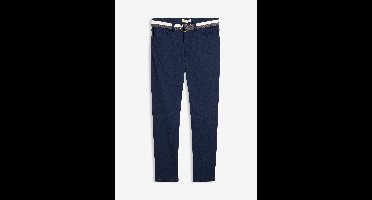 Regular fit stretch broek met riem, straight