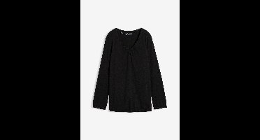 Katoenen longsleeve met elastiek van katoen