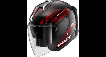 SHARK Skwal i3 Jet Light-Blur, Jethelm of scooter helm, Zwart-Rood-Wit KRW