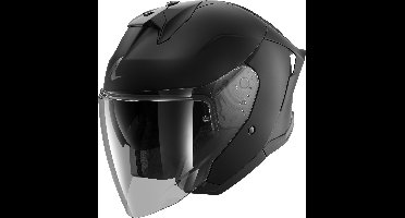 SHARK Skwal Jet Cup Blank, Jethelm of scooter helm, Mat zwart KMA