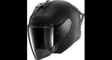 SHARK Skwal Jet Cup Dark Shadow, Jethelm of scooter helm, Mat zwart KMA