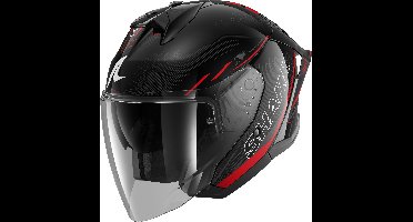 SHARK Skwal Jet Cup Speed-Tech, Jethelm of scooter helm, Zwart-Rood-Antraciet KRA