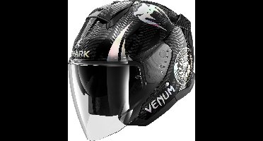 SHARK Skwal Jet Venum, Jethelm of scooter helm, Zwart-Chroom-Antraciet KUA