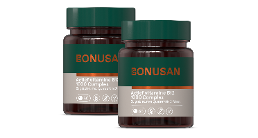 Bonusan Actief vitamine B12 1000 Complex Zuigtabletten Duoverpakking