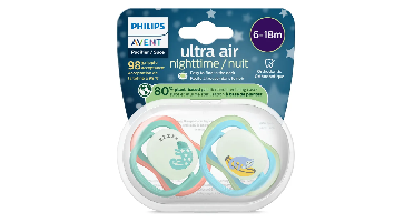 Avent Ultra Air Fopspeen Nacht Aap 6-18M