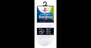 Lucovitaal Bamboe Enkelsokken Wit 35-38