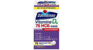 Davitamon Vitamine D3 75mcg Smelttabletten