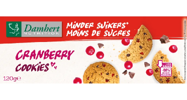 Damhert Cranberry Cookies Minder Suikers