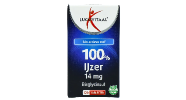 Lucovitaal 100% IJzer 14 mg Bisglycinaat Tabletten