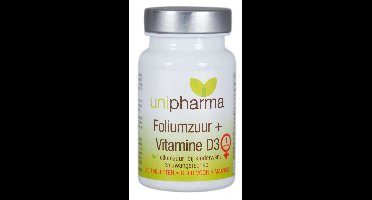 Unipharma Foliumzuur + Vitamine D3 Tabletten 120st