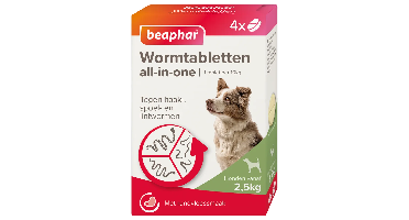 Beaphar Wormtabletten all-in-one Honden vanaf 2.5KG