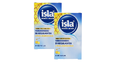 Isla Medic Acute Citrus Honing Keelpastilles - bij verkoudheids- en keelklachten Duoverpakking