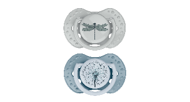 Difrax LOVI Dynamic Pacifier 18+ Months Botanic Blue Green - Fopspeen