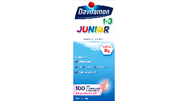 Davitamon Junior 1-3 Vloeibare Vitamines Framboos