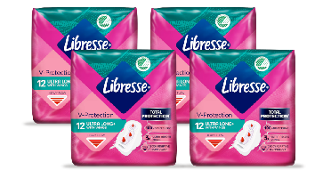 Libresse V-Protection Ultra Long+ Wings Maandverband Multiverpakking