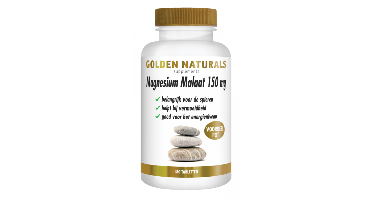 Golden Naturals Magnesium Malaat 150mg Tabletten