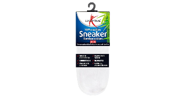 Lucovitaal Sneaker Bamboesokken Wit Maat 35-38