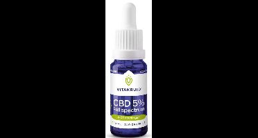 Vitakruid CBD Olie 5% full spectrum met MCT als drager