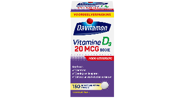 Davitamon Vitamine D3 20mcg Smelttabletten
