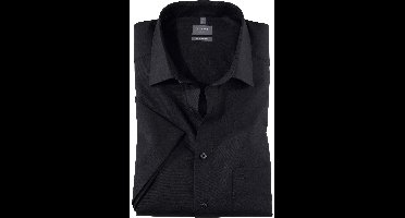 OLYMP Luxor Comfort Fit Overhemd Korte mouw zwart